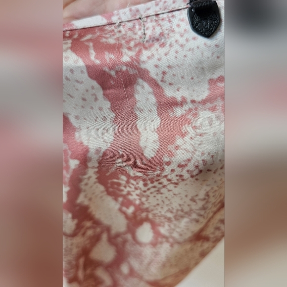 RUDSAK Selena Blouse Animal Print Snake Phyton Terracotta Pearl Wrap Leather L M - Picture 8 of 12